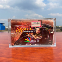 Clair 5 + 8MM Épais Acrylique Magnétique Mtg Fondations Collecteur Magique Booster Boîte Protecteur Vitrine