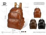 Zaino da Donna in Vera Pelle, Formato Medio 10-25L, Chiusura con Cerniera, Uso Quotidiano, Per Tutte le Stagioni, Forma Quadrata - Product Image 1