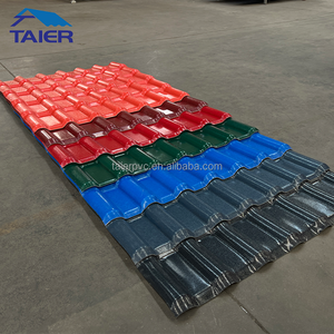 Teja Cuadrada de PVC ASA Colorida, Techo de <span class=keywords><strong>Pizarra</strong></span> Sintética Azul, Impermeable - Product Image 1