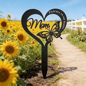 Ornement <span class=keywords><strong>de</strong></span> jardin extérieur en métal à insérer dans le sol, marqueur funéraire, décoration <span class=keywords><strong>de</strong></span> cimetière <span class=keywords><strong>de</strong></span> commémoration - Product Image 4