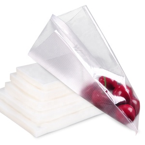 Textured Packaging <strong>Bags</strong> Pre Cut Vacuum Seal <strong>Bags</strong> Roll Transparent <strong>Plastic</strong> <strong>Nylon</strong> Embossed Vaccum Sealer <strong>Bags</strong> Custom - Product Image 1