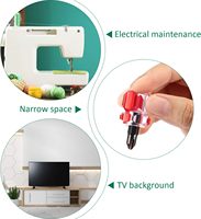 Kit d'outils de tournevis pour machine à coudre, mini tournevis court, comprenant un tournevis plat à tête fendue, mini tournevis de poche pour la couture