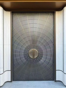 Porte d'entrée de luxe en aluminium à personnalisation avancée, multi-verrous, anti-effraction, sécurisée, anti-balles pour villa extérieure - Product Image 3