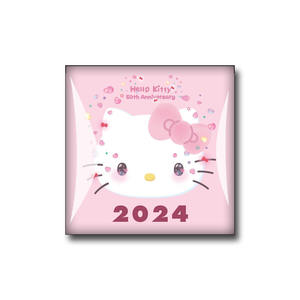 Dibujos animados KT gato resina 1974-2025 aniversario textura de Gema transparente cristal lindo refrigerador pegatina DIY cuadrado magnético - Product Image 4