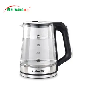 Meiwang manufacture glass electric kettle with high quality hot sale model water jug electrical glass body 1.8litre