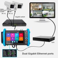 Caméra ip Full hd multifonction tout en un testeur de câble de vidéosurveillance IPC avec moniteur tactile IPS de 7 pouces IPC-9800 Plus
