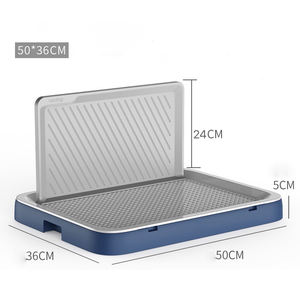 Lettiera per cani portatile toilette vasino per cani per interni o veranda con deflettore per pipì tappetino per cani riutilizzabile con vassoio - Product Image 4