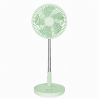 Ventilateur de table pliable à 5 pales, alimenté par batterie, avec télécommande, écologique, hauteur réglable, pour la maison et le bureau
