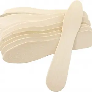 wholesale square end Shovel compostable branded wooden 75 mm ice cream measure heavy duty disposable spoon