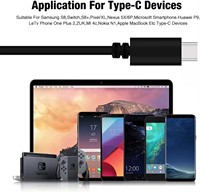 Kabel USB ke USB C, kabel Data kecepatan tinggi 3A untuk Samsung Galaxy S9, S8, Note 8, Google
