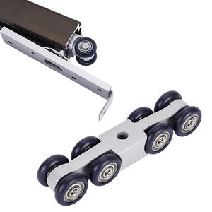 Heavy Duty 60kg Colgando Puerta de madera Doble cierre suave 8 ruedas Amortiguador Puerta corredera Armario Hardware - Product Image 4
