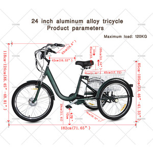<span class=keywords><strong>Triciclo</strong></span> Eléctrico de 24 Pulgadas con Batería de Litio de 48V, Asistencia de Pedaleo, Carga Frontal y <span class=keywords><strong>Plegable</strong></span> para Desplazamientos Urbanos - Product Image 4