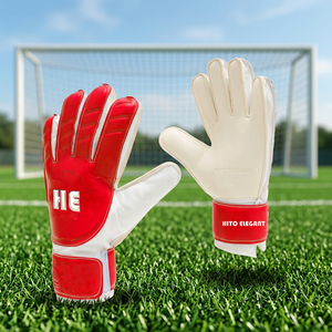 Guantes de Portero de Alta Calidad Rojos y Blancos, Guantes Profesionales para Jóvenes Porteros, Látex Alemán de 4 mm, Corte Negativo - Product Image 5