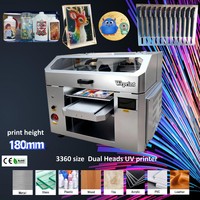 Impresora UV Plana A3 con Cabezal XP600, Máquina de Impresión Digital de Inyección de Tinta UV para Carcasas de Teléfono, Vidrio, Metal, Madera y Acrílico