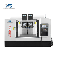 Centre d'usinage vertical CNC haute précision DV-656W avec contrôleur FANUC, double broche BT40, magazine à 24 outils