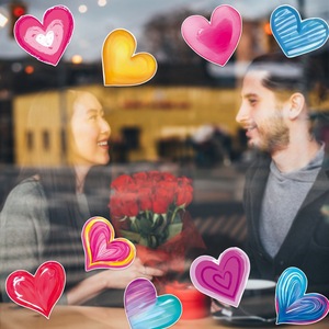 Calcomanías <span class=keywords><strong>de</strong></span> Pared con Forma <span class=keywords><strong>de</strong></span> Corazón, <span class=keywords><strong>Pegatinas</strong></span> <span class=keywords><strong>de</strong></span> Amor para Decoración <span class=keywords><strong>de</strong></span> Fiestas <span class=keywords><strong>de</strong></span> San Valentín, Celebración Romántica <span class=keywords><strong>de</strong></span> Aniversario <span class=keywords><strong>de</strong></span> Bodas, Arte Adhesivo para Pared - Product Image 2