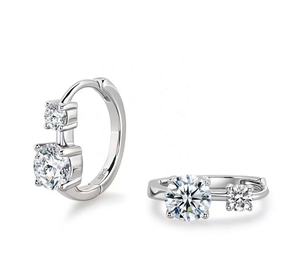 Pendientes de Aro con Borla de Circonita y Seis Garras Chapados en Oro y Cobre, Pendientes de Lujo Ligero de Alta Gama para Mujer - Product Image 4