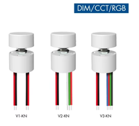 Contrôleur LED Skydance V1-KN, V2-KN, V3-KN 3 canaux 5-24VDC à bouton rotatif pour couleur unique, double température de couleur, RGB et gradation, tension constante