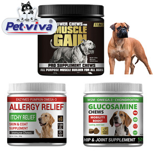 Huisdierensupplement Zalmolie Allergie Verlichting Immuun Kauwt Probiotica Spijsvertering Darm Gezondheid Spierbouwer Krijgen Gewicht Suplementos Hond - Product Image 3