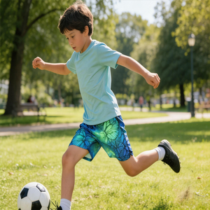 100% Polyester Mercerisierter Trikot-Strickstoff Digital Bedruckt Weich Seidig Atmungsaktiv Schnelltrocknend Yoga-Bekleidung Sportbekleidung Kinder-Activewear - Product Image 5