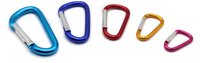 LOW Prix de gros Logo personnalisé Mousqueton à ressort Porte-clés en aluminium Mousqueton de sécurité en métal Outil à mousqueton en aluminium en forme de D