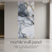 Échantillon Gratuit - Panneau Mural en Plastique UV Effet Marbre, Ignifuge et Imperméable pour Hôtels