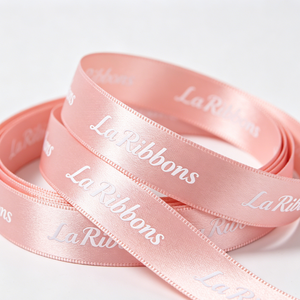 OEM Custom Width Printed Pattern Recycled PET Satin <b>Ribbon</b> Roll Blank For Handmade Gift Bow DIY Craft - Product Image 2