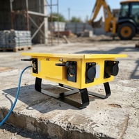 Boîte d'alimentation temporaire NEMA L14-30P avec prises GFCI NEMA 5-20R, 8 prises, câble STOW 10/4 de 1,5 m, distribution d'énergie portable pour la construction