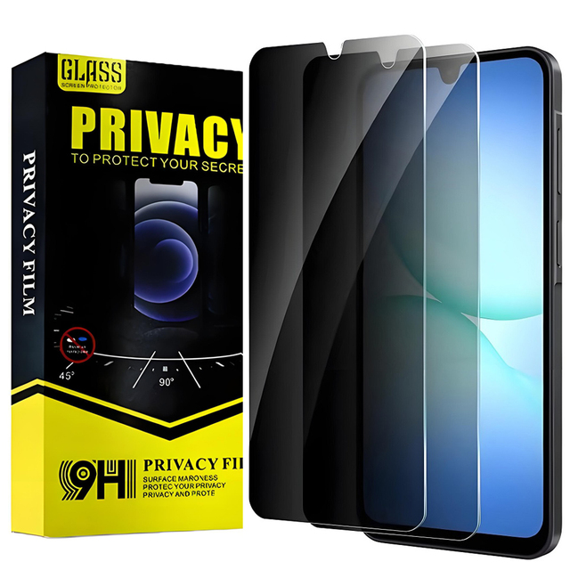 9H Privacy Tempered Glass Screen Protector for Samsung Galaxy S24 FE A37 A57 M35 S25 FE Full Coverage Anti-Spy Shatterproof Film