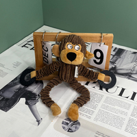 Jouet à mâcher pour chien en peluche rayé avec couineur intégré et anneau en caoutchouc durable pour l'entraînement des chiens - Vente en gros