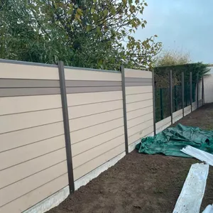 Deklanşör çit açık için yüksek kalite yeni tasarım Metal sonrası uzun boylu Wpc tahta