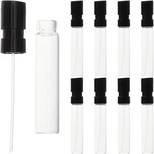 Venta al por mayor de 100 unidades de frascos pulverizadores de perfume vacíos de 1.5ml, 2ml, 2.5ml, de cristal transparente, tipo mini atomizador, para muestras de perfume. - Product Image 1