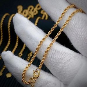 Xinfly Wholesale Hip Hop <b>Chain</b> Twisted <b>Rope</b> Trendy Bracelet Custom Jewelry in 18K Solid Gold - Product Image 3
