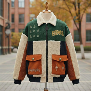 Chaqueta de Algodón con Logotipo de Marca Personalizado de Alta Calidad OEM, Chaqueta Sherpa Bordada para Invierno, Estilo Casual para Hombre, Abrigo de Invierno - Product Image 1