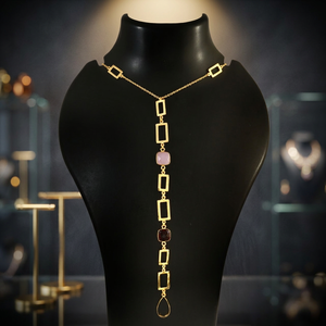 New Luxury Designer 18k Gold Plated Brass Link Chain Necklace Minimalist Women's Jewelry Engagement Wedding Gift <b>Sunrise</b> - Product Image 3