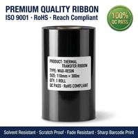 Cinta de Transferencia Térmica de Resina de Cera Compatible con OEM para Etiquetas Electrónicas de PCB, Tamaño de Rollo Personalizado, Impresión de Logotipos, Directo de Fábrica