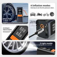 Nouvelle conception, gonfleur de pneus de voiture intelligent à affichage numérique ABS, 150 psi, pompe à air 12 V, moniteur de pression des pneus, lumière d'urgence, gonflage rapide automatique