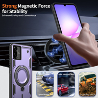 Coque antichoc blindée avec support magnétique rotatif à 360° pour véhicules, compatible Samsung A08 A07 A06 4G 5G – Vente en gros