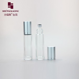Transparent 10ml clair vide verre rouleau sur boule en métal <span class=keywords><strong>attar</strong></span> bouteille de <span class=keywords><strong>parfum</strong></span> - Product Image 1