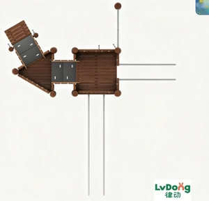 Série de jeux en bois d'extérieur, installations en bois pour espaces de loisirs publics, bois écologique de haute qualité à faible coût d'investissement - Product Image 3