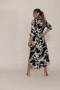 ชุดเดรสยาวผ้าเรยอนเซ็กซี่สำหรับงานปาร์ตี้รีสอร์ทไซส์ใหญ่พิเศษคลุมชายหาดของสาวๆมัดย้อมเอวธรรมชาติ - Product Image 3