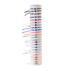 Bracciale Intrecciato con Diamanti Rotondi Zi, 2400 Pezzi, Braccialetti Unisex alla Moda con Perline, Cristalli e Strass, Regalo Trendy - Product Image 2