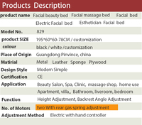 Table de massage et de soin pliable et réglable pour salon de beauté, blanche et noire, pour cils, tatouage et spa, usage domestique, couleurs de cuir personnalisables
