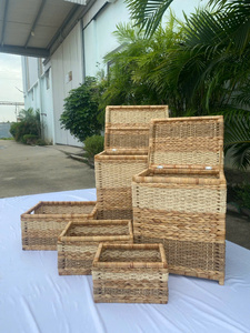 Handmade Seagrass Woven Storage Bin <b>Laundry</b> Hamper <b>Basket</b> From Vietnam - Product Image 2