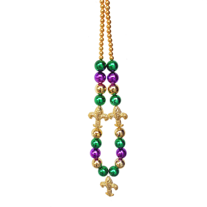 Haute Qualité Fleur-de-luce Or Violet Vert Perles Collier Personnalisé Mardi Gras Nouvelle-<span class=keywords><strong>Orléans</strong></span> Perles Collier - Product Image 6