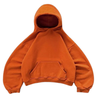 Sweat à capuche oversize en molleton doux de coton pour homme, coupe courte, épaules tombantes, logo personnalisé, direct usine, coupe carrée, impression en relief