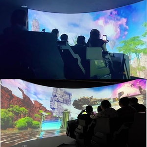 Silla de Cine con Movimiento 3D/<span class=keywords><strong>4D</strong></span>/5D/7D, Pantalla de 360 Grados, 8 Asientos, 6 DOF, Plástico y Metal, Certificación CE, 20 Películas, Uso Comercial - Product Image 4