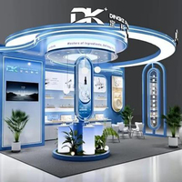 Stand d'exposition personnalisé en bois, taille modulable, facile à assembler, pour équipement de salon professionnel