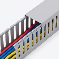 Goulotte de câblage PVC profil mince gris 40x30mm pour faisceau de câbles étroit, pour armoires de commande de compresseurs, commande en gros