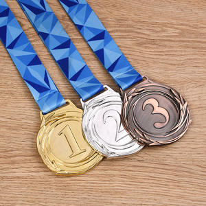 Medallas Deportivas de Metal en Blanco para Competición, Venta al Por Mayor de Fábrica, Oro y Plata, Impresión UV, Grabado Personalizado - Product Image 2